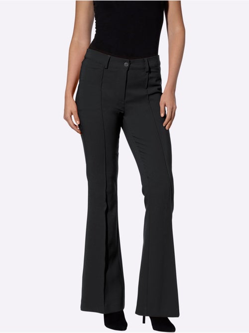 Pantalon extensible coupe bootcut tendance - taille standard - helline - Kiabi Pantalon extensible coupe bootcut tendance - taille standard - helline - Kiabi