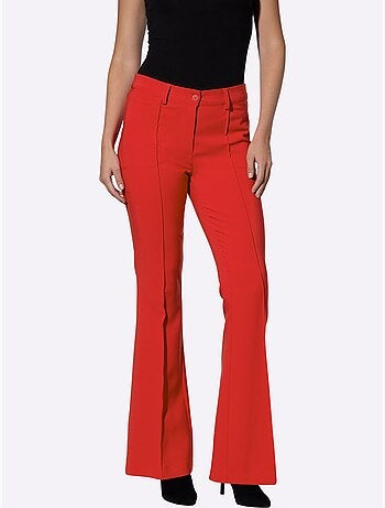 Pantalon extensible coupe bootcut tendance - taille standard - helline