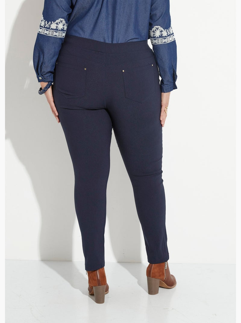 Pantalon extensible taille élastiquée - AFIBEL Bleu marine - Kiabi