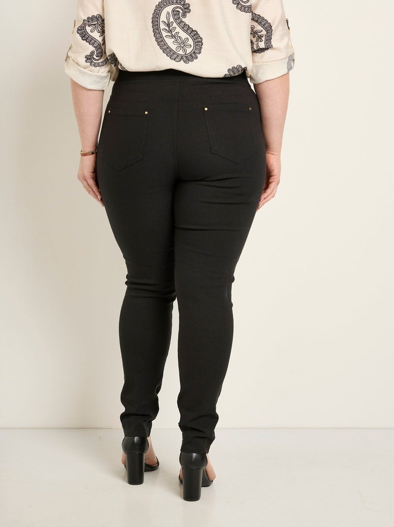 Pantalon extensible taille élastiquée - AFIBEL Noir - Kiabi