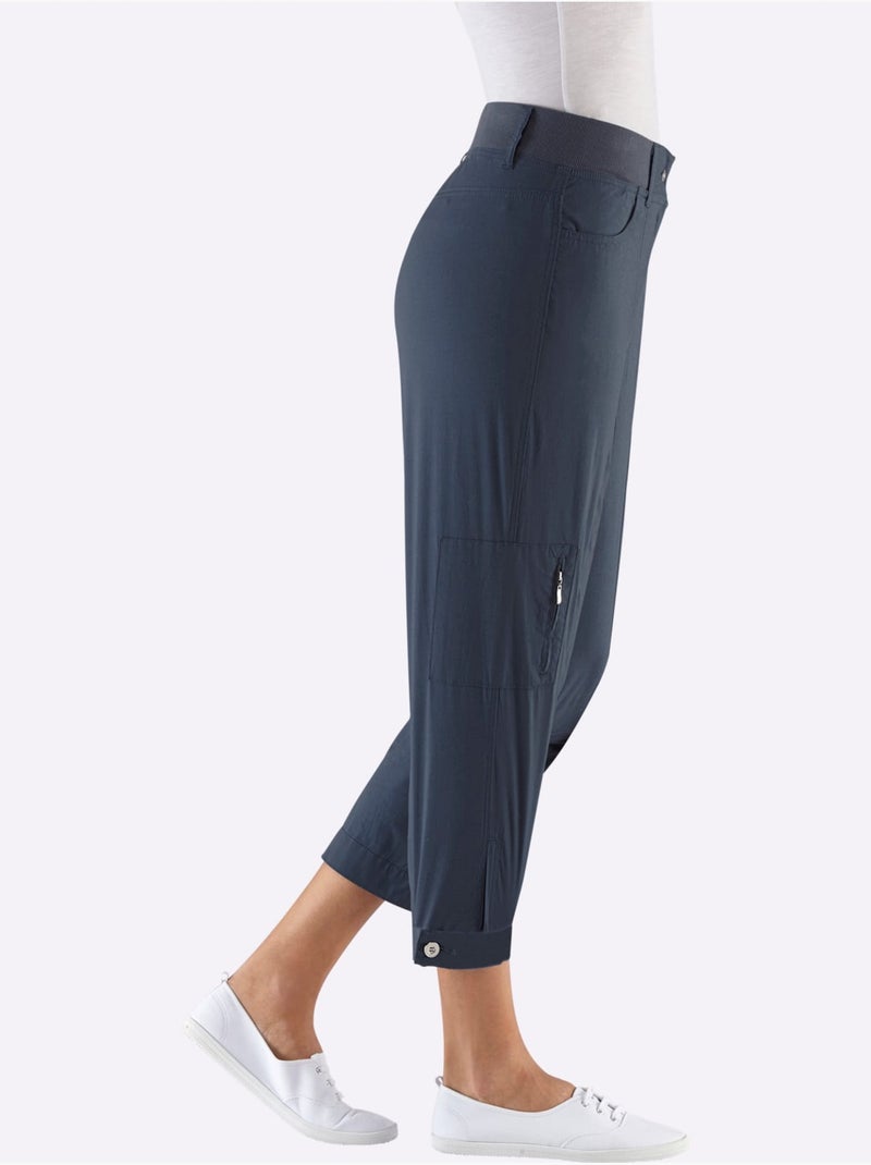 Pantalon Extensible Tombe Parfaitement - Taille Courte - Witt Bleu jean - Kiabi