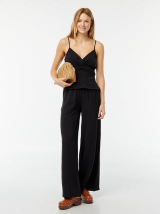 Pantalon extra-large en maille fluide