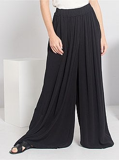 Pantalon extra large noir - Kiabi