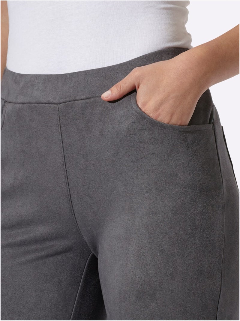 Pantalon facile à enfiler - taille standard - helline gris anthracite - Kiabi