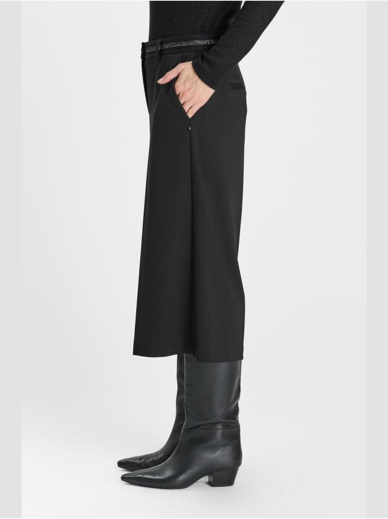 Pantalon felipa pantacourt 'le temps des cerises' Noir - Kiabi
