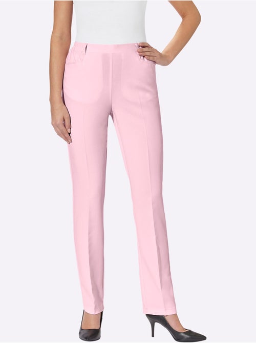 Pantalon féminin à ceinture élastique et deux poches devant - Taille standard - Moda Vilona - Kiabi Pantalon féminin à ceinture élastique et deux poches devant - Taille standard - Moda Vilona - Kiabi