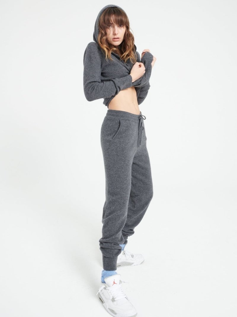 Pantalon femme 100% cachemire - LILLY 11 gris anthracite - Kiabi