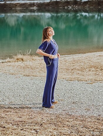 Pantalon femme 100% cachemire déjaugé - AVA 15