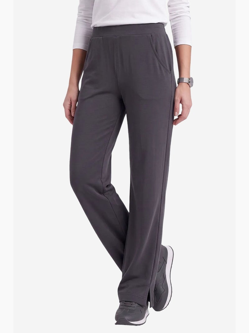 Pantalon femme à enfiler tommy Gris Noir - Kiabi