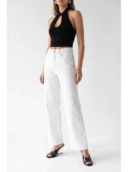 Pantalon femme à jambe droite mixray - Kiabi Pantalon femme à jambe droite mixray - Kiabi