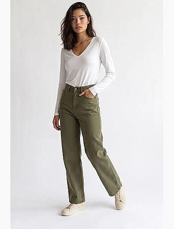 Pantalon femme à jambe droite mixray