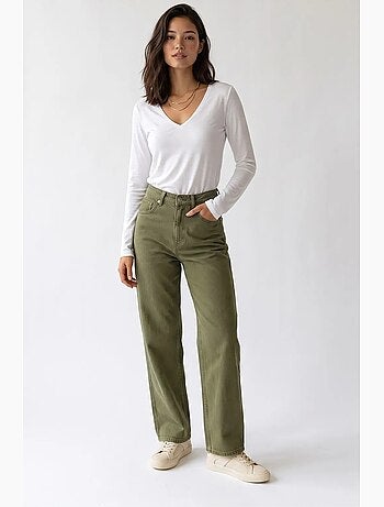 Pantalon femme à jambe droite mixray