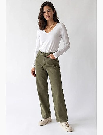 Pantalon femme à jambe droite mixray