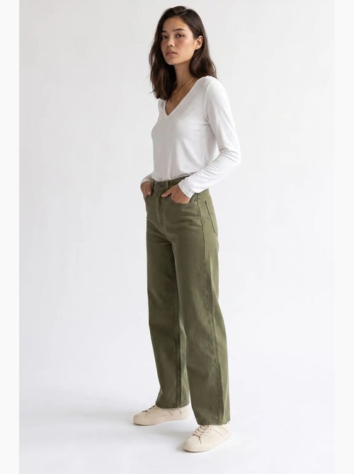 Pantalon femme à jambe droite mixray - Kiabi Pantalon femme à jambe droite mixray - Kiabi