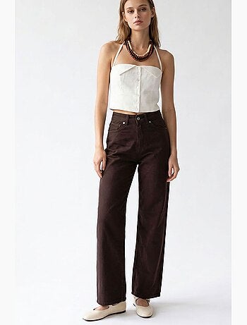 Pantalon femme à jambe droite mixray