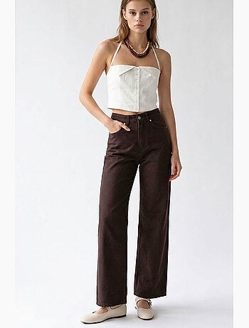 Pantalon femme à jambe droite mixray