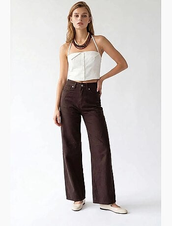 Pantalon femme à jambe droite mixray