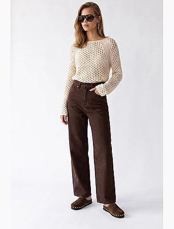 Pantalon femme à jambe droite mixray