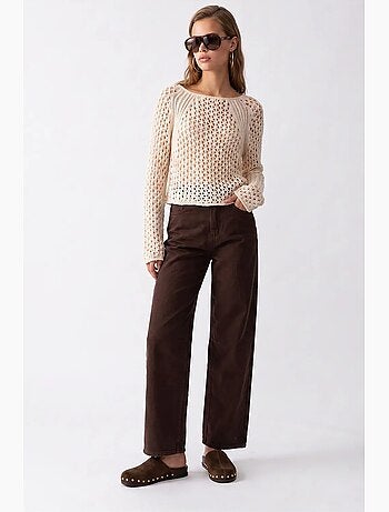 Pantalon femme à jambe droite mixray