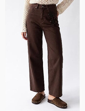 Pantalon femme à jambe droite mixray
