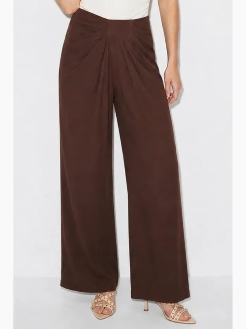 Pantalon femme à taille haute et jambe large lucci - Kiabi Pantalon femme à taille haute et jambe large lucci - Kiabi