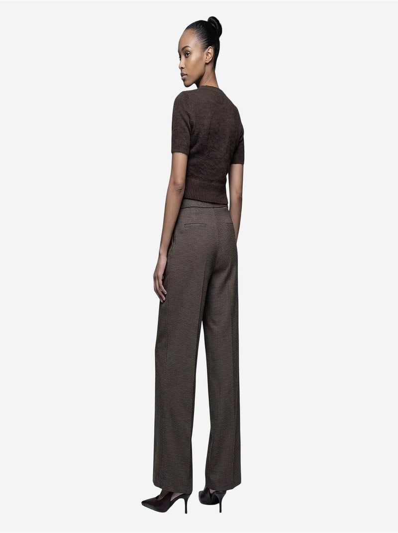 Pantalon femme ajusté dilvin Marron - Kiabi