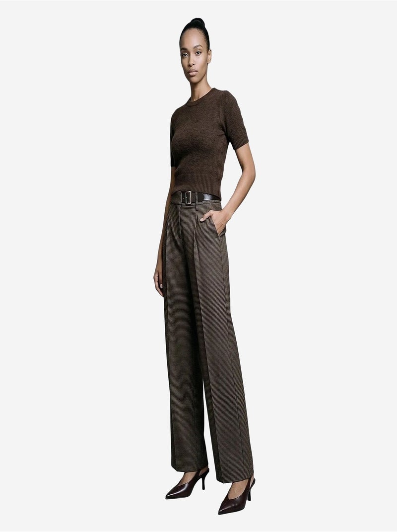 Pantalon femme ajusté dilvin Marron - Kiabi