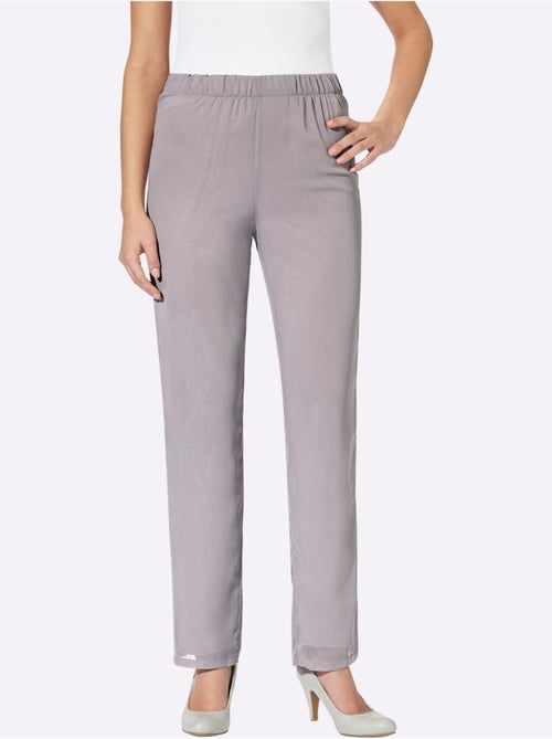 Pantalon femme ample à ceinture élastique et doublure confortable - Taille standard - Moda Vilona - Kiabi