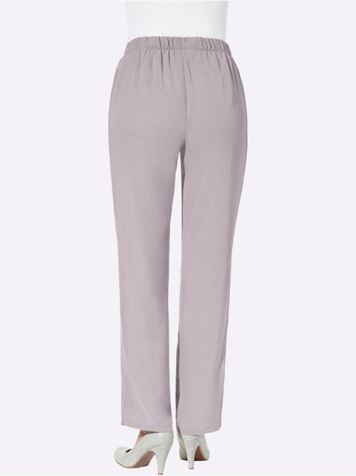 Pantalon femme ample à ceinture élastique et doublure confortable - Taille standard - Moda Vilona - Kiabi