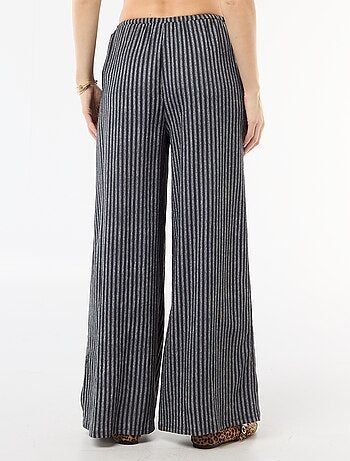 Pantalon large en maille femme