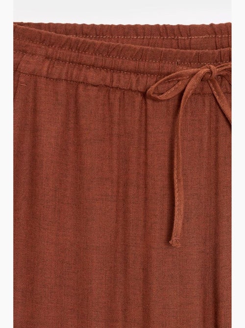 Pantalon femme ample en tissu tissé à taille à cordon dilvin - Kiabi Pantalon femme ample en tissu tissé à taille à cordon dilvin - Kiabi