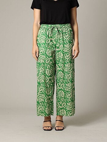 Pantalon femme bohème en viscose avec taille élastiquée 'Deeluxe'