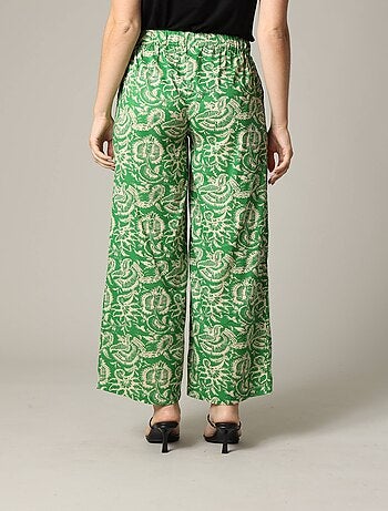 Pantalon femme bohème en viscose avec taille élastiquée 'Deeluxe'