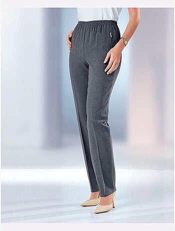 Pantalon femme chaud avec ceinture élastique et 2 poches - taille courte - moda vilona
