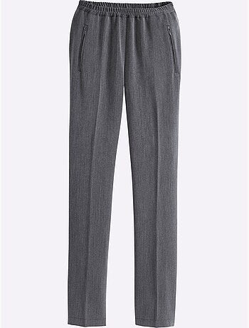 Pantalon femme chaud avec ceinture élastique et 2 poches - taille courte - moda vilona