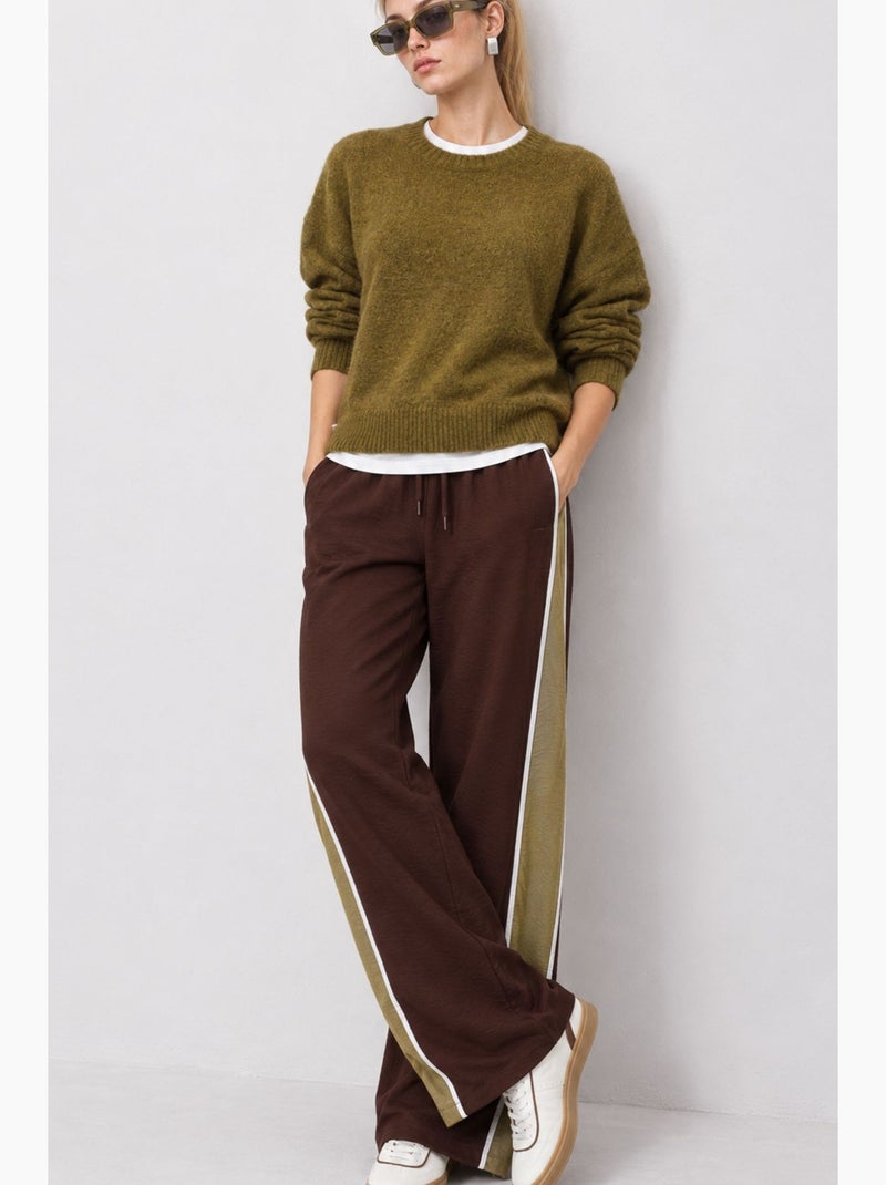 Pantalon femme coupe droite istanbul Marron - Kiabi