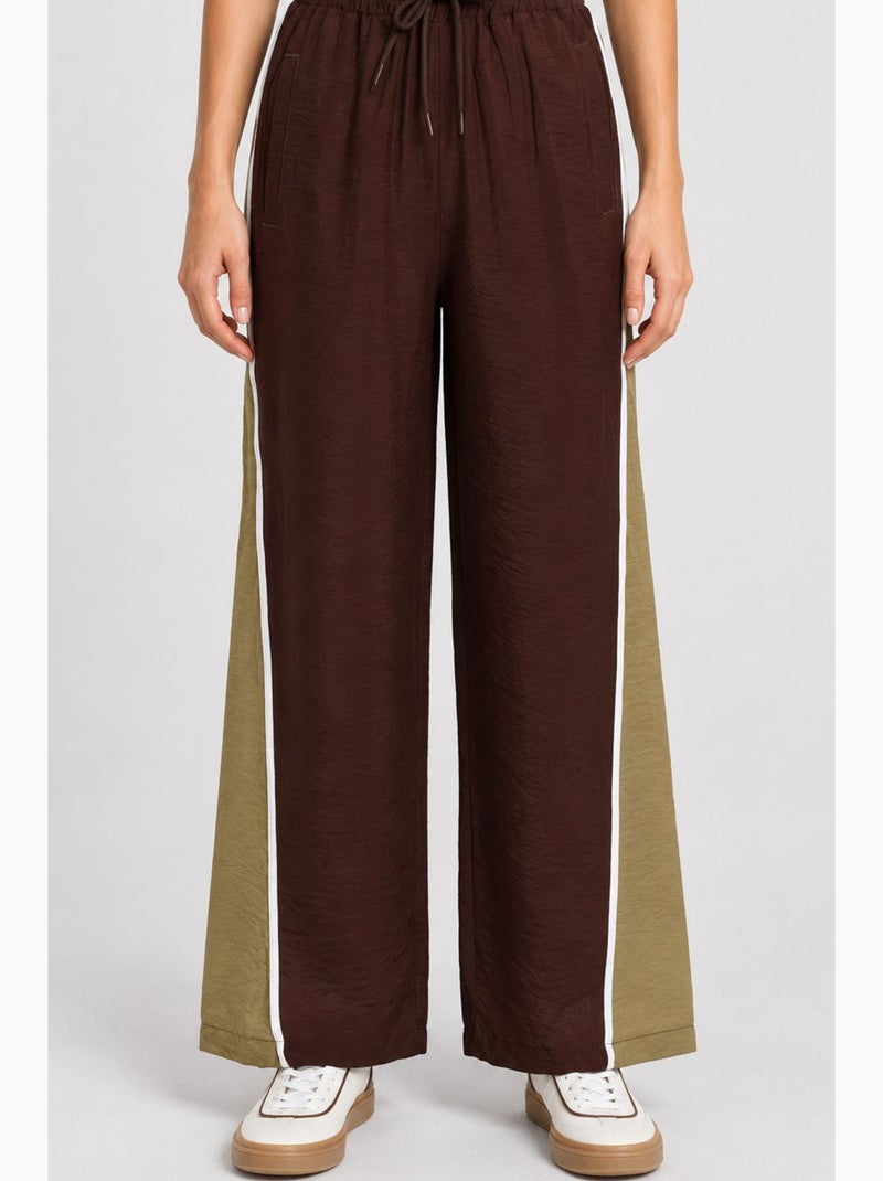 Pantalon femme coupe droite istanbul Marron - Kiabi