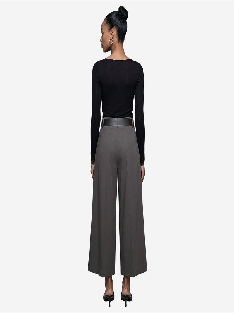 Pantalon femme dilvin Gris Noir - Kiabi