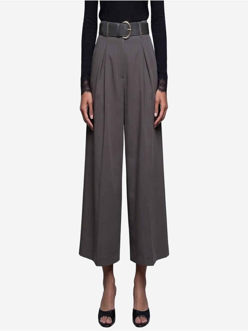 Pantalon femme dilvin Gris Noir - Kiabi