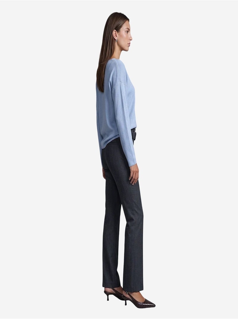 Pantalon femme dilvin Gris Noir - Kiabi