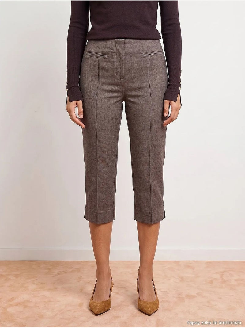 Pantalon femme dilvin Marron - Kiabi