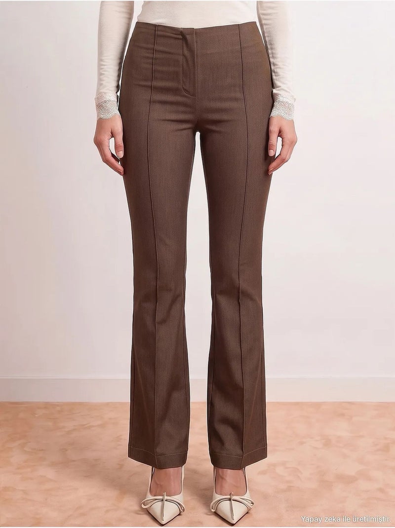 Pantalon femme dilvin Marron - Kiabi