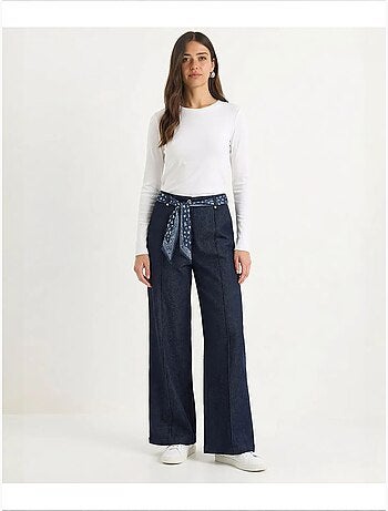 Pantalon femme en coton stretch lucci