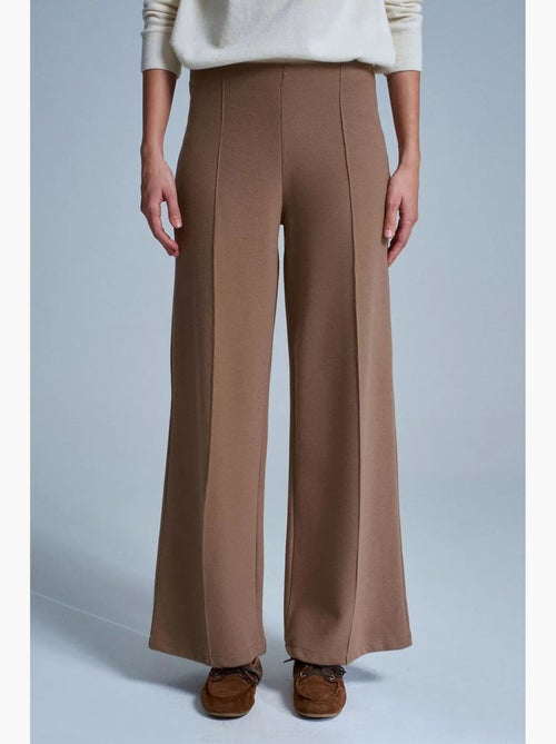Pantalon femme en maille à jambe large dilvin - Kiabi