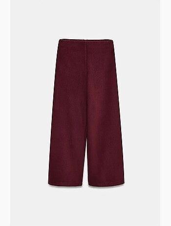 Pantalon femme en maille à taille haute et jambe large dilvin