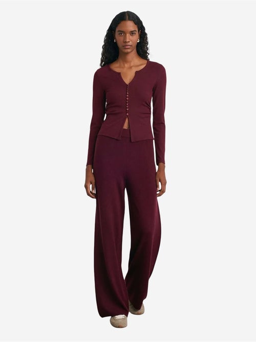 Pantalon femme en maille lurex à jambe large dilvin - Kiabi Pantalon femme en maille lurex à jambe large dilvin - Kiabi