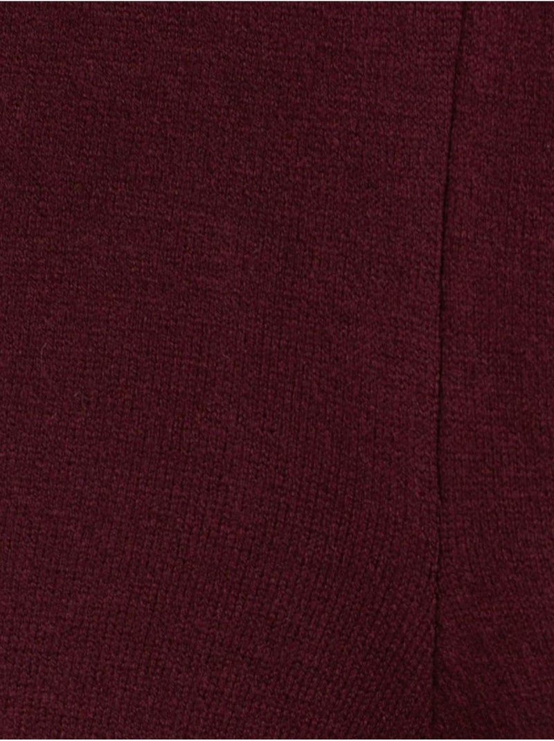 Pantalon femme en maille lurex à jambe large dilvin Rouge bordeaux - Kiabi
