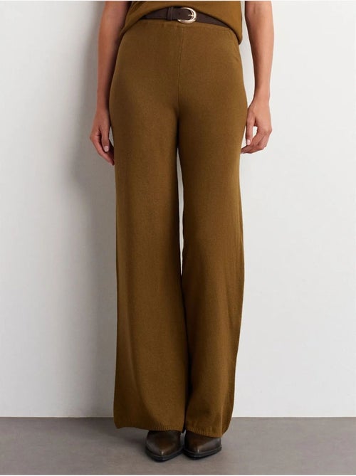 Pantalon femme en maille lurex à jambe large dilvin - Kiabi Pantalon femme en maille lurex à jambe large dilvin - Kiabi