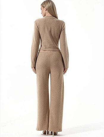 Pantalon femme en mélange coton busem