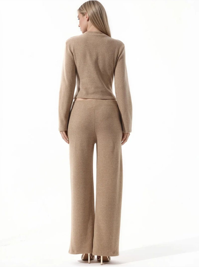 Pantalon femme en mélange coton busem Beige argile - Kiabi